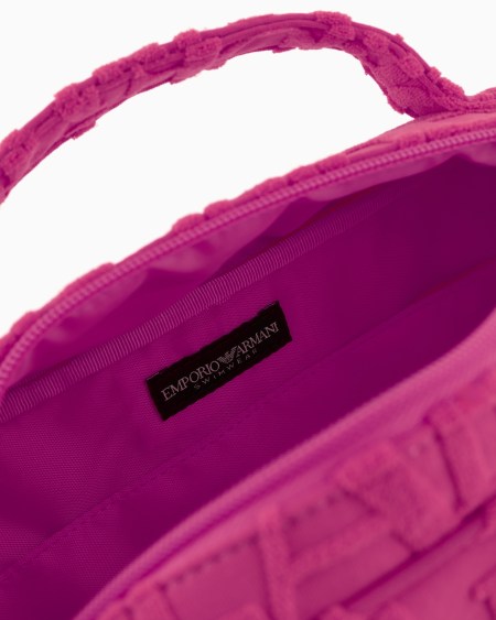 Armani Bolso baúl de playa de tejido con logotipo resaltado tridimensional Últimos 2 días