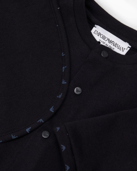 Armani Conjunto para regalo compuesto por mono y babero con motivo de águilas con efecto óptico Solo queda un día