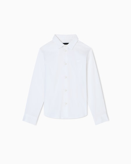 Armani Camisa de algodón con bordado de águila