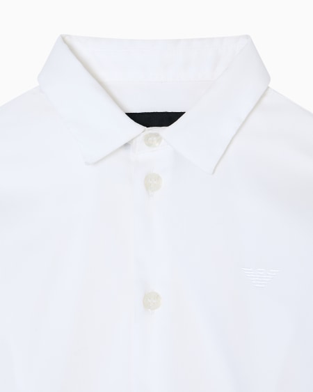 Armani Camisa de algodón con bordado de águila Superdescuento