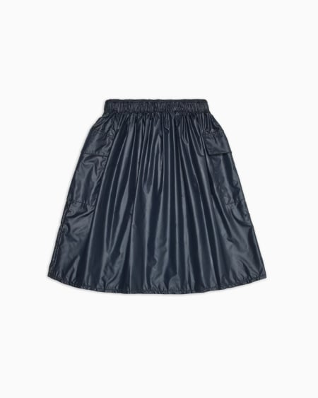 Armani Falda de nailon con cintura elástica y cordón Tienda de fábrica