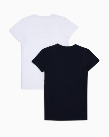 Armani Paquete de dos camisetas de punto con microáguila bordada Precios de Black Friday
