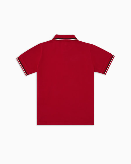 Armani Polo de piqué elástico con bordes a rayas Descuentos del mes