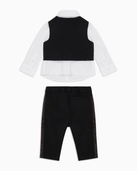 Armani Traje compuesto por camisa chaleco y pantalones de lana fría Gran oferta