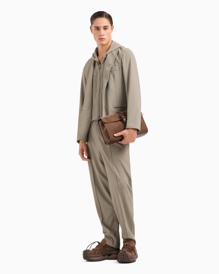 Armani Pantalones con pliegues de nailon elástico efecto canneté Descuento