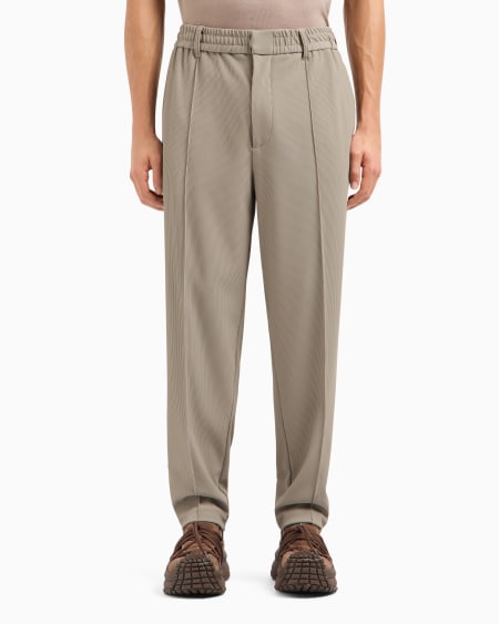 Armani Pantalones con pliegues de nailon elástico efecto canneté Descuento