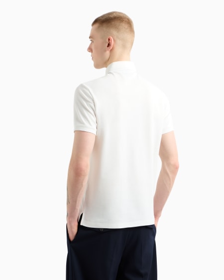 Armani Polo de punto con logotipo en el cuello Rebajas online