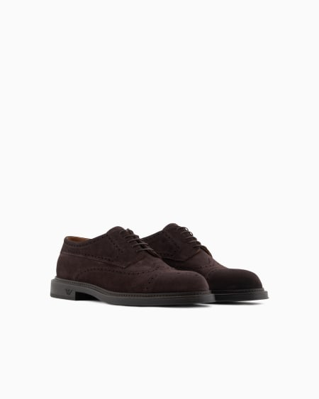 Armani Zapatos brogue de ante con troquelado cola de golondrina Últimos 3 días