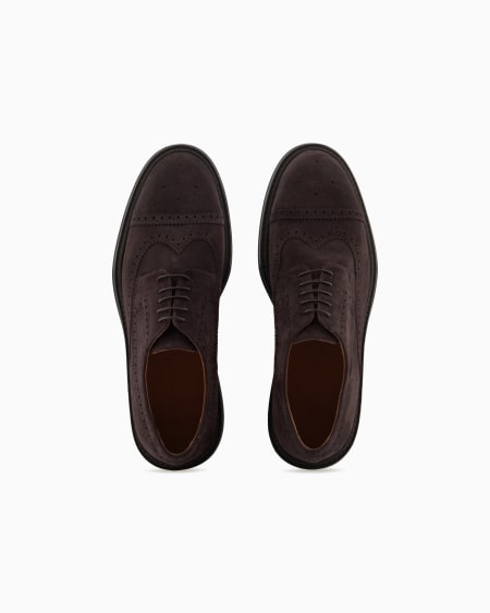 Armani Zapatos brogue de ante con troquelado cola de golondrina Últimos 3 días