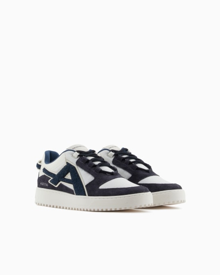 Armani Deportivas de nailon y ante con maxilogotipo en contraste Superdescuento