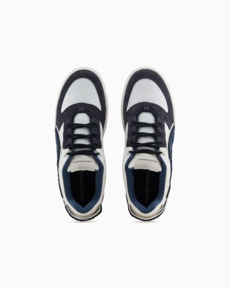 Armani Deportivas de nailon y ante con maxilogotipo en contraste Superdescuento