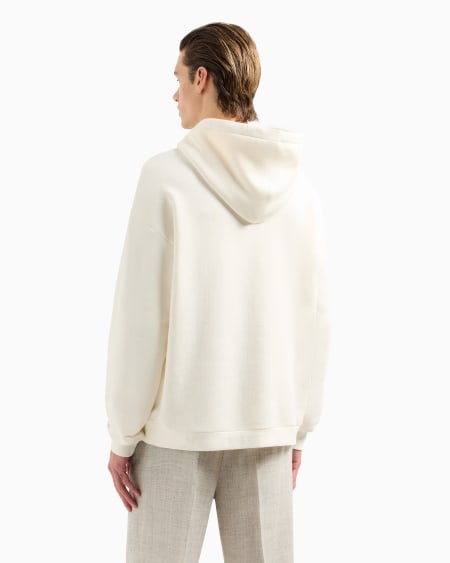 Armani Sudadera con capucha de punto con estampado y bordado de libélulas Grandes descuentos