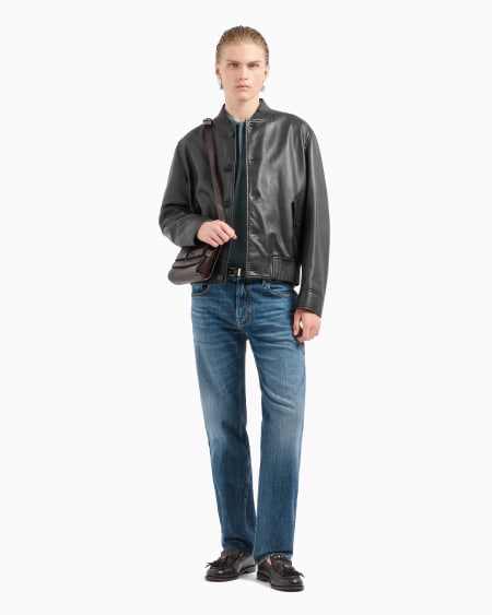 Armani Vaqueros J76 rectos en denim lavado Liquidación