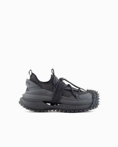 Armani Deportivas de nailon con detalles de neopreno y cordón ceñidor