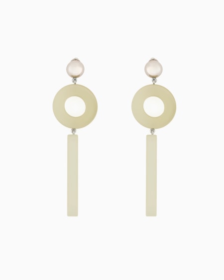 Armani Pendientes colgantes con elementos geométricos