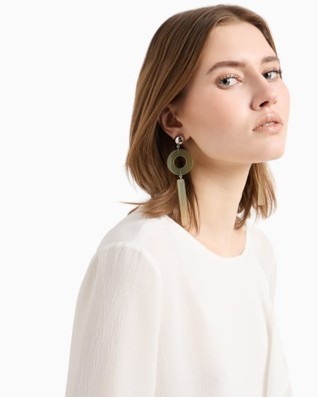 Armani Pendientes colgantes con elementos geométricos Rebajas