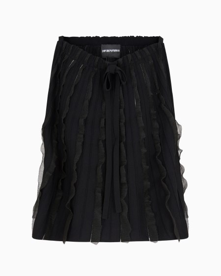 Armani Top de punto de viscosa con volantes Ofertas
