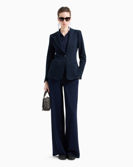 Armani Top en punto de crepé con trama de micropiqué Icon Los más vendidos