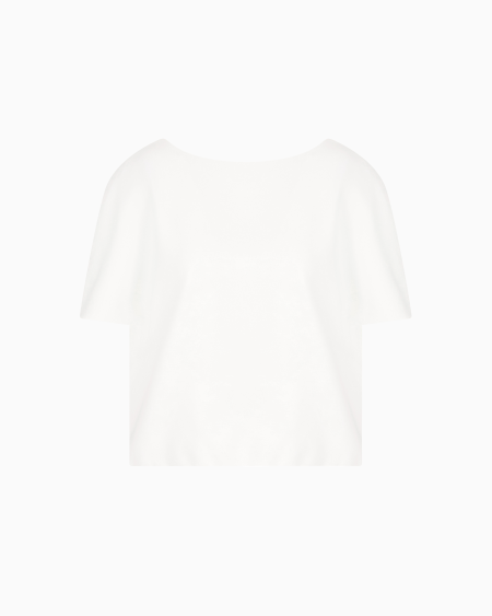 Armani Blusa de cady técnico con bajo fruncido Descuento