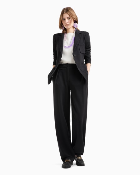 Armani Blusa de cady técnico con bajo fruncido Descuento