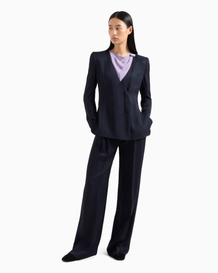 Armani Pantalones con pinzas de sablé Icon Tienda