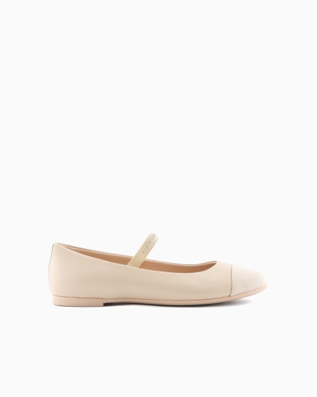Armani Bailarinas de napa con punta de charol COMPRAR AHORA
