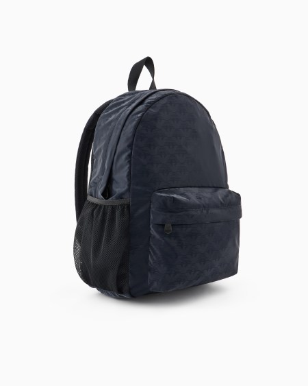 Armani Mochila de nailon con motivo integral de águila Envío internacional gratuito