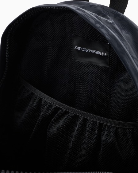 Armani Mochila de nailon con motivo integral de águila Envío internacional gratuito