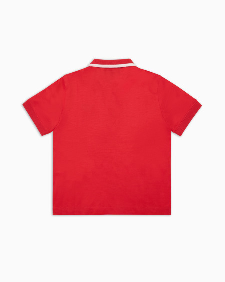 Armani Polo de punto de mezcla de lyocell con logotipo bordado ASV Limitado a 3 días