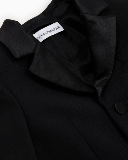 Armani Chaqueta de abotonadura sencilla de lana con solapas de raso En oferta