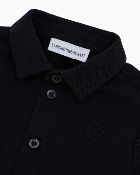 Armani Camisa de piqué con bordado de águila Libre de impuestos