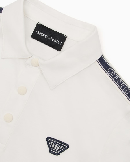 Armani Polo de punto Pima con cinta con logotipo Última moda