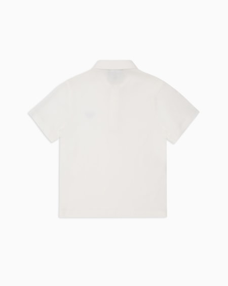 Armani Polo de punto Pima con cinta con logotipo Última moda