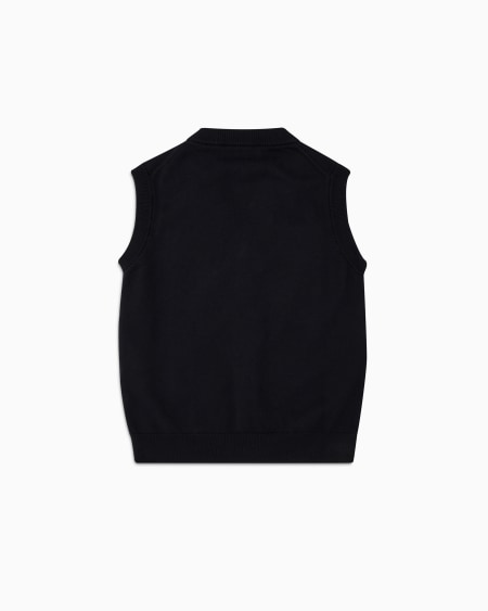 Armani Chaleco de punto con cuello de pico y botones Rebajas de fin de temporada