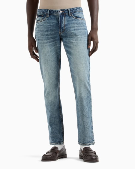 Armani Vaqueros J06 slim fit de denim lavado Precio ultrabajo