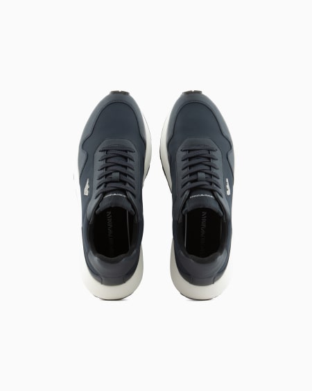 Armani Deportivas de nailon reciclado con detalles en piel saffiano regenerada ASV Devoluciones gratuitas