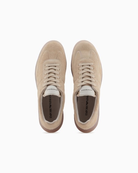Armani Deportivas de ante con suela semitransparente Outlet online