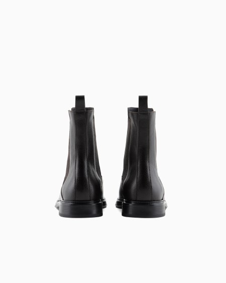 Armani Botín bajo chelsea de cuero plena flor Tienda