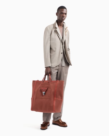 Armani Pantalones con pliegue de tela de lana fría tropical Liquidación