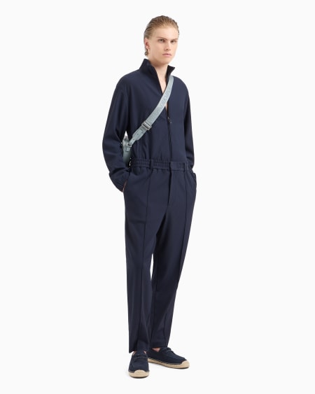 Armani Pantalones con pliegues de nailon elástico efecto canneté Envío gratis