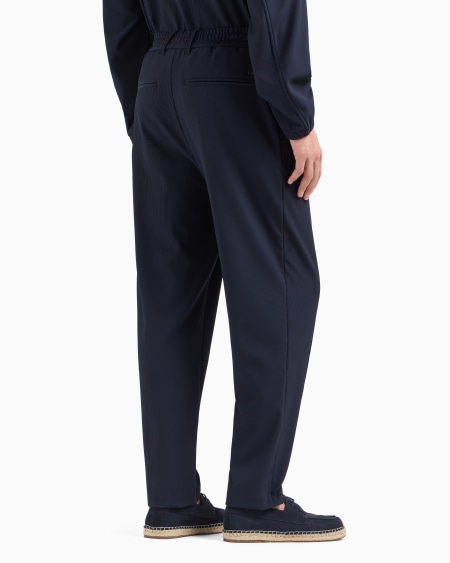 Armani Pantalones con pliegues de nailon elástico efecto canneté Envío gratis
