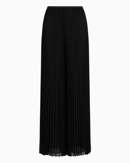 Armani Pantalones plisados de georgette técnico
