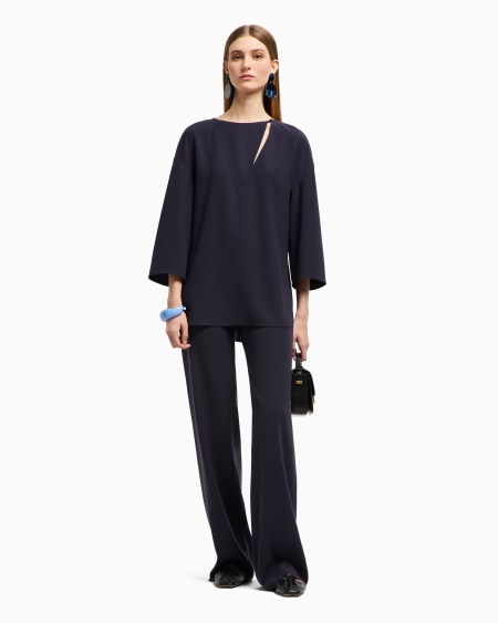 Armani Blusa de cady técnico cortado a láser Envío internacional gratuito