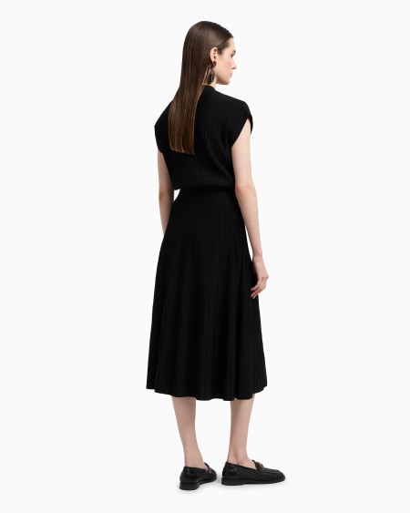 Armani Vestido largo de tejido ottoman con detalles joya Ahorra y exporta