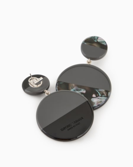 Armani Pendientes colgantes de aro semimulticolor Descuento por venta flash