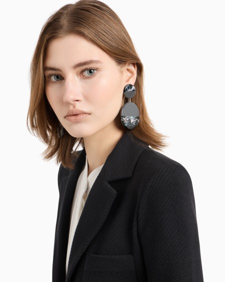 Armani Pendientes colgantes de aro semimulticolor Descuento por venta flash