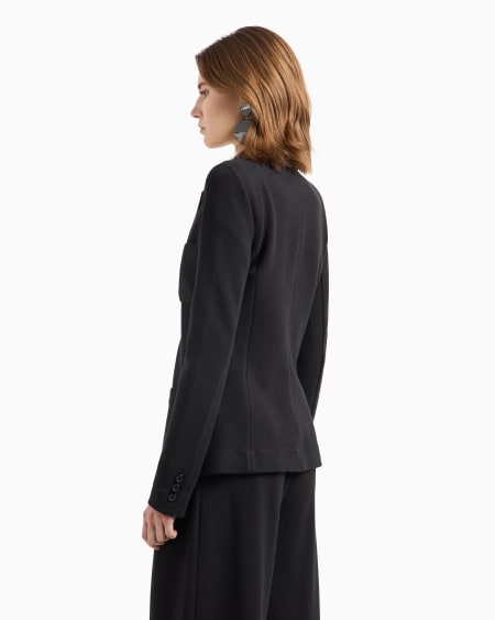 Armani Chaqueta de abotonadura sencilla de punto con elaboración en tejido jacquard efecto punto Ofertas de temporada