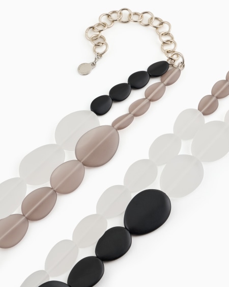 Armani Collar de doble vuelta con piedras ovaladas Rebajas
