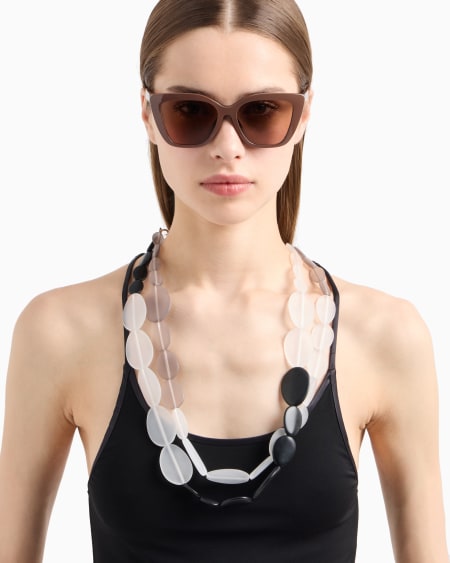 Armani Collar de doble vuelta con piedras ovaladas Rebajas