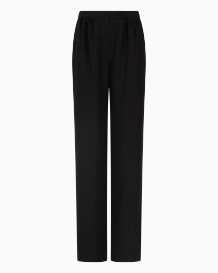 Armani Pantalones de pernera ancha de crepé de lúrex Venta caliente